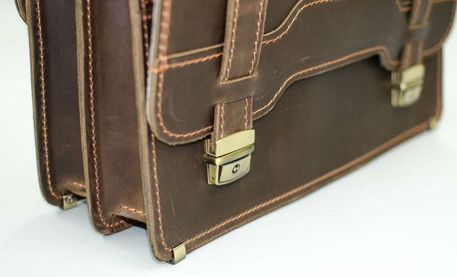 Діловий чоловічий портфель з натуральної шкіри 12191 Manufatto