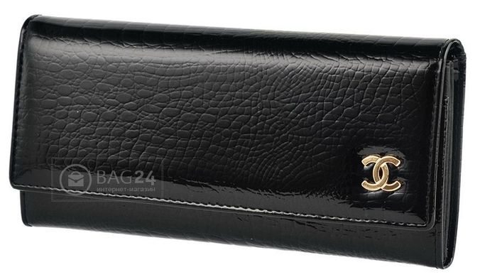 Легендарний шкіряний жіночий гаманець Chanel (Шанель), Чорний