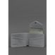 Натуральне шкіряне портмоне 4.2 на кнопці сіре Blanknote BN-PM-4-2-shadow