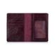 Портмоне шкіряне фіолетове для документів c вкладенням ПВХ, колекція "Mehendi Classic"