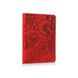 Красная дизайнерская кожаная обложка для паспорта, коллекция "Mehendi Art"