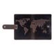 Кожаное портмоне для паспорта / ID документов HiArt PB-02/1 Shabby Gavana Brown "World Map"