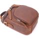 Компактная мужская сумка из натуральной винтажной кожи 21295 Vintage Коричневая