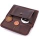 Компактний жіночий гаманець у три складання з монетницею з натуральної шкіри Vintage sale_15067 Коричневий