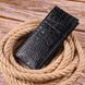 Стильний вертикальний гаманець із натуральної фактурної шкіри KARYA 21433 Чорний