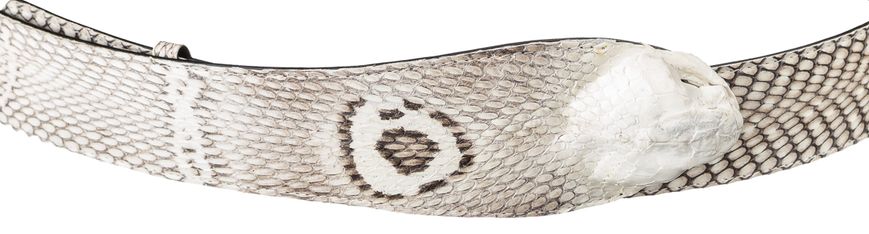 Ремінь SNAKE LEATHER 18199 з натуральної шкіри кобри Білий