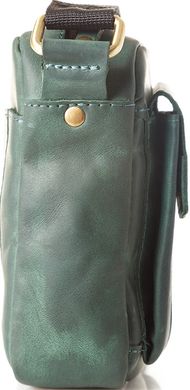 Современная  мужская сумка из натуральной кожи, Зеленый
