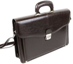 Чоловічий портфель зі шкірозамінника JPB TE-34 коричневий