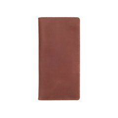 Износостойкий кожаный бумажник темно рыжого цвета на 14 карт