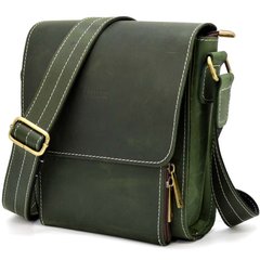 Кожаная сумка через плечо мужская RE-3027-3md от TARWA Зеленый