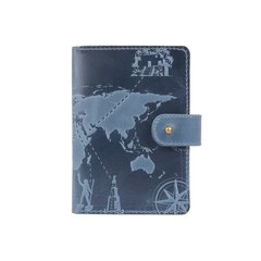 Кожаное портмоне для паспорта / ID документов HiArt PB-02/1 Shabby Lagoon "7 wonders of the world"