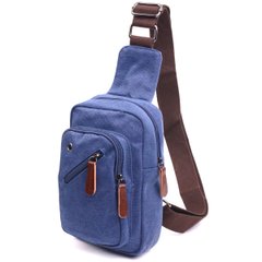 Компактна сумка через плече із щільного текстилю 21232 Vintage Синя