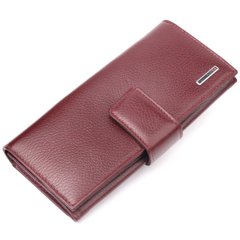 Зручний жіночий гаманець із натуральної шкіри KARYA 21028 Бордовий
