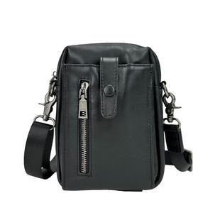 Маленька сумочка чоловіча шкіряна TDING BAG 1633A Чорний