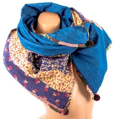 Двосторонній жіночий шарф ETERNO ES3023-blue, Синій