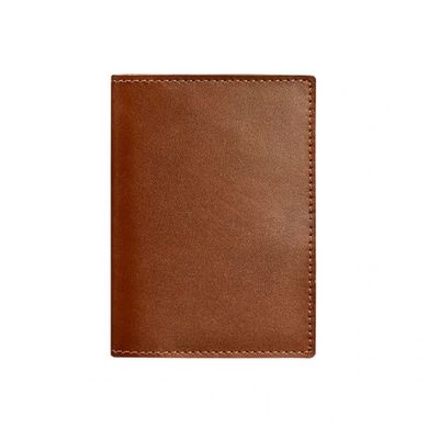Натуральная кожаная обложка для паспорта 1.2 светло-коричневая Blanknote BN-OP-1-2-k