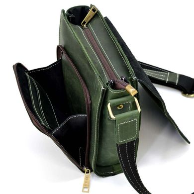 Кожаная сумка через плечо мужская RE-3027-3md от TARWA Зеленый