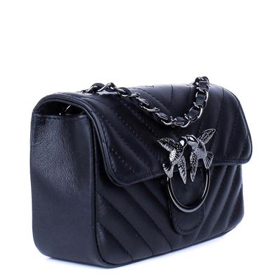 Женская черная кожаная сумка через плечо на цепочке Grays F-S-BB-1295A Черный