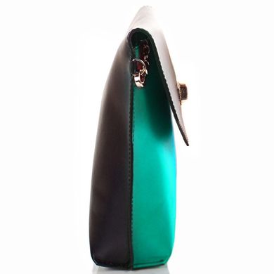 Женская кожаная сумка-клатч VALENTA (ВАЛЕНТА) VBE6095239 Зеленый