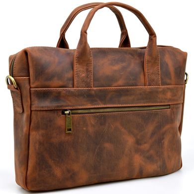 Винтажная кожаная мужская сумка RY-7122-3md TARWA Коричневый