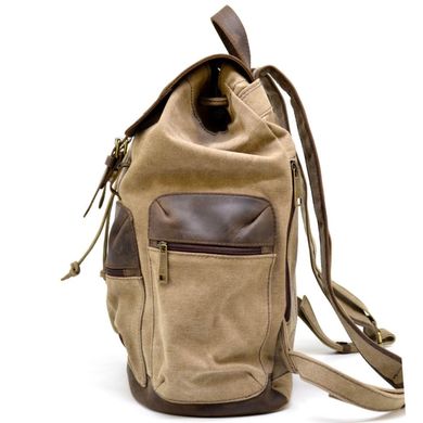 Вместительный рюкзак из парусины и кожи RSc-0010-4lx от бренда TARWA Коричневый