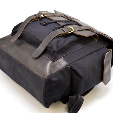 Рюкзак городской, микс канваса и кожи RAc-6680-4lx TARWA Черный