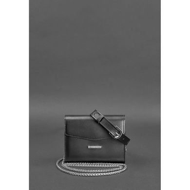 Женская кожаная сумка поясная/кроссбоди Mini черная Blanknote BN-BAG-38-2-g