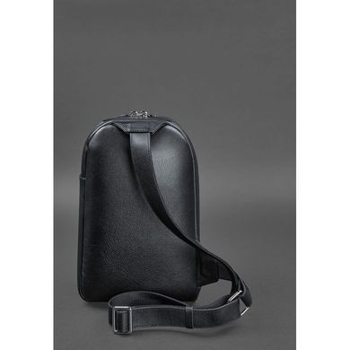 Натуральний шкіряний чоловічий рюкзак (сумка-слінг) на одне плече Chest Bag синій Blanknote BN-BAG-42-navy-blue