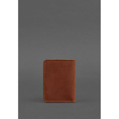 Натуральная кожаная обложка для ID-паспорта и водительских прав 4.0 светло-коричневая Blanknote BN-KK-4-k-kr