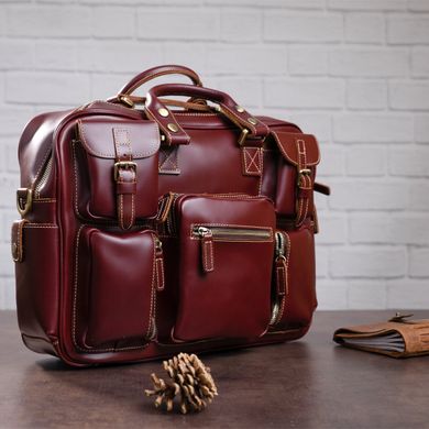 Дорожня сумка-портфель Vintage 14776 Бордова