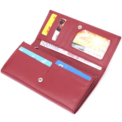 Горизонтальний жіночий гаманець з натуральної шкіри ST Leather 22516 Бордовий