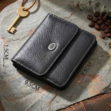 Жіночий шкіряний гаманець для карток купюр та монет ST Leather 22690 Чорний