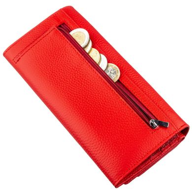 Яркий женский кошелек на кнопке ST Leather 18954 Красный