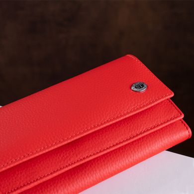 Яркий женский кошелек на кнопке ST Leather 18954 Красный