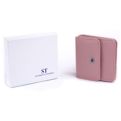 Маленький гаманець на кнопці жіночий ST Leather 19235 Рожевий