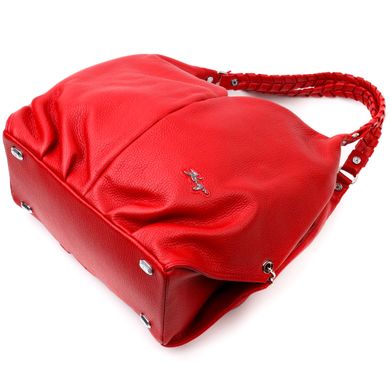 Многофункциональная женская сумка на плечо KARYA 20878 кожаная Красный