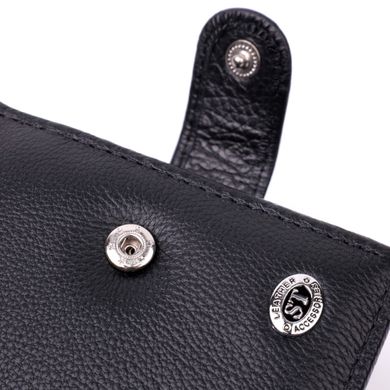 Чоловічий горизонтальний гаманець із натуральної шкіри ST Leather 22466 Чорний