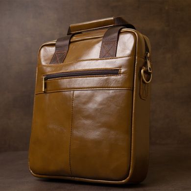 Вертикальна сумка чоловіча Vintage 14877 Коричнева