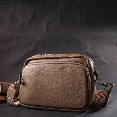Жіноча сумка крос-боді з натуральної шкіри Vintage 22293 Бежева