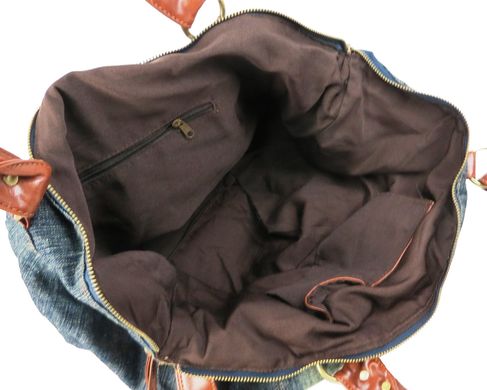 Містка жіноча джинсова, бавовняна сумка Fashion jeans bag синя