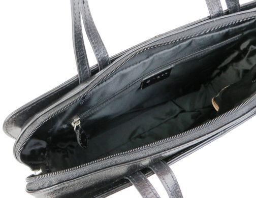 Женская деловая сумка, портфель из натуральной кожи Sheff черная