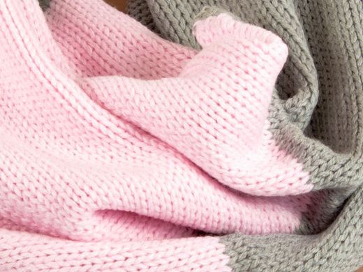 Рожево-сірий жіночий шарф ETERNO ES3029-pink, Рожевий