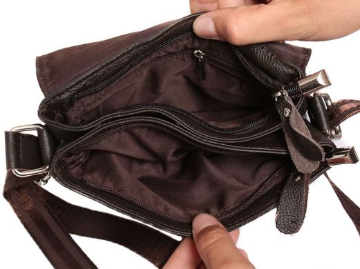 Эксклюзивная мужская сумка из кожи Bags Collection 00593, Коричневый