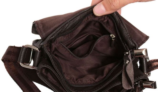 Эксклюзивная мужская сумка из кожи Bags Collection 00593, Коричневый