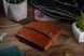 Зручний маленький гаманець на кобурною гвинті з натуральної шкіри бурштинового кольору