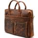 Винтажная кожаная мужская сумка RY-7122-3md TARWA Коричневый