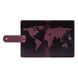 Кожаное портмоне для паспорта / ID документов HiArt PB-02/1 Shabby Plum "World Map"