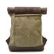 Ролл-ап рюкзак из лошадиной кожи и канвас TARWA ROc-5191-3md Коричневый