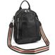 Женский кожаный повседневный рюкзак Olivia Leather A25F-FL-857A Черный