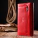 Интересный вместительный женский кошелек из натуральной кожи KARYA 21178 Красный